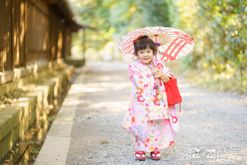 七五三　３歳　女の子　出張撮影　家族写真