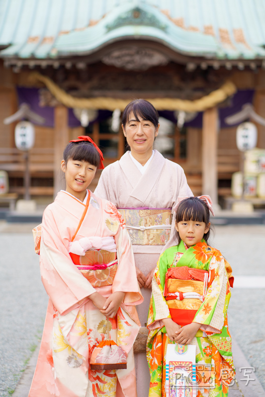 七五三　７歳　女の子　出張撮影　家族写真　大和市　深見神社