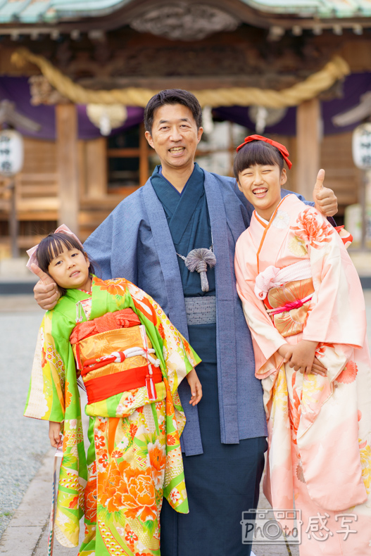 七五三　７歳　女の子　出張撮影　家族写真　大和市　深見神社