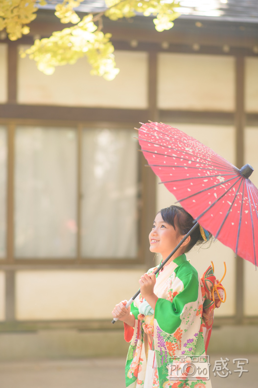 出張撮影　家族写真　千葉県　船橋市　船橋大神宮　７歳　女の子