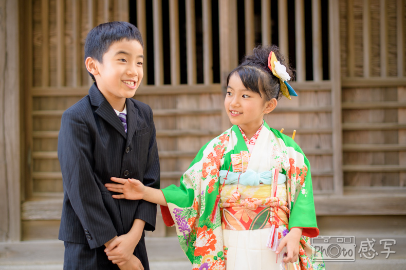 出張撮影　家族写真　千葉県　船橋市　船橋大神宮　７歳　女の子