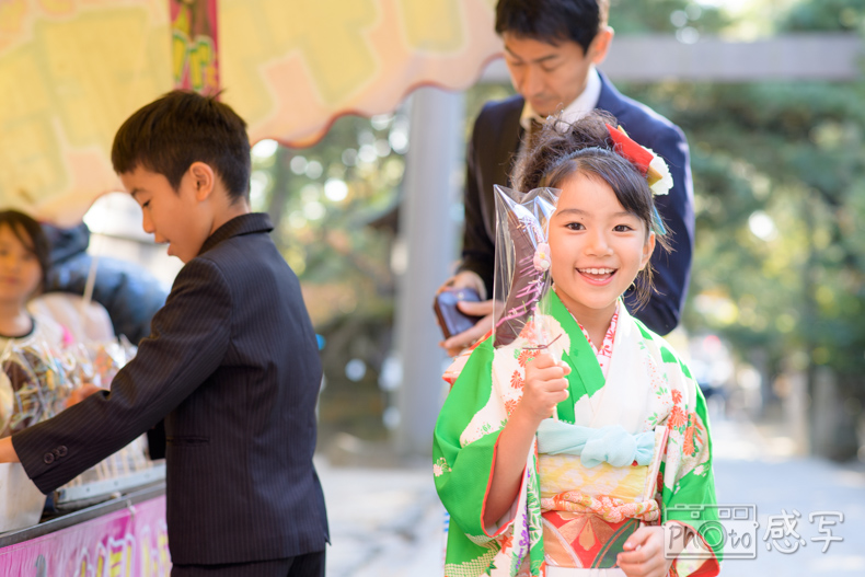 出張撮影　家族写真　千葉県　船橋市　船橋大神宮　７歳　女の子