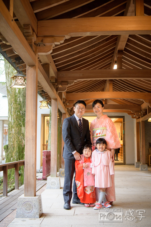 七五三　女の子　３歳　家族写真　久伊豆神社　埼玉県　越谷市　　出張撮影