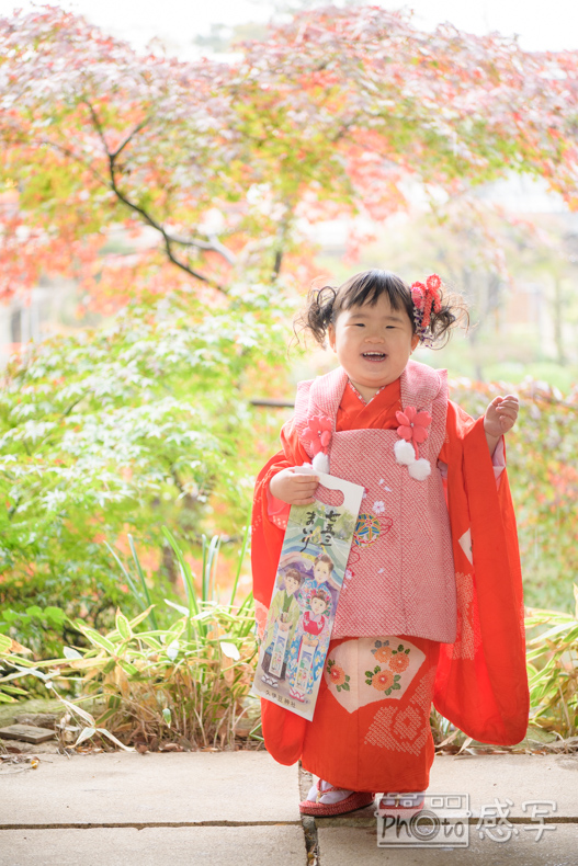 七五三　女の子　３歳　家族写真　久伊豆神社　埼玉県　越谷市　　出張撮影