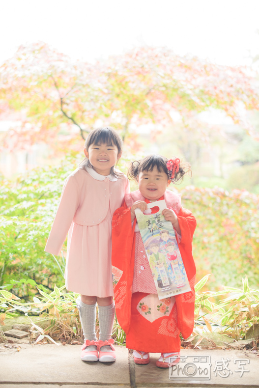 七五三　女の子　３歳　家族写真　久伊豆神社　埼玉県　越谷市　　出張撮影