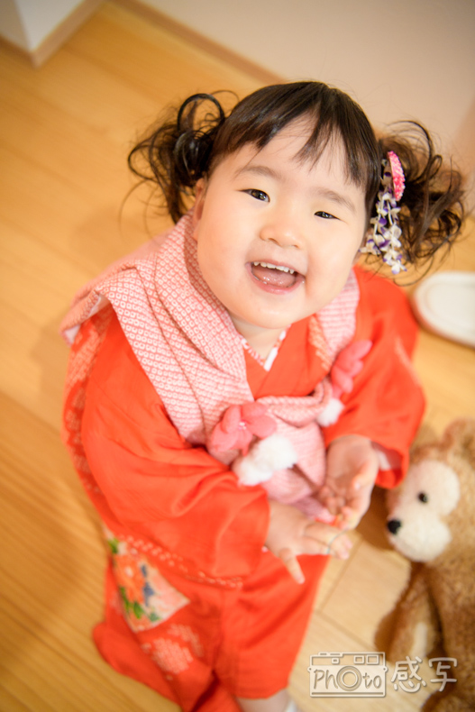 七五三　女の子　３歳　家族写真　久伊豆神社　埼玉県　越谷市　　出張撮影