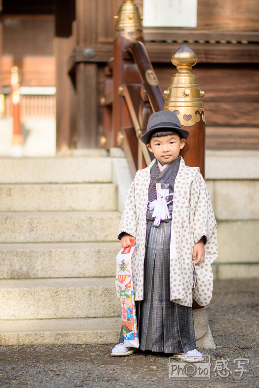 七五三　男の子　5歳　井草八幡宮　東京都　杉並区　出張撮影　家族写真