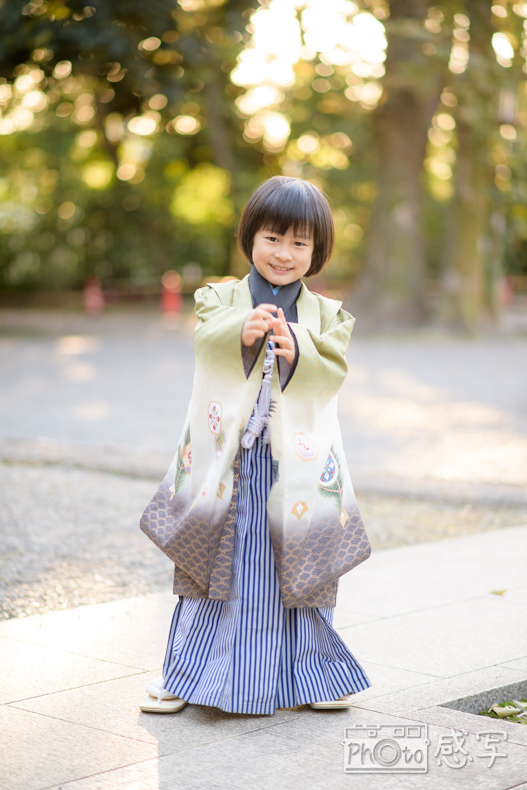 七五三　男の子　5歳　井草八幡宮　東京都　杉並区　出張撮影　家族写真