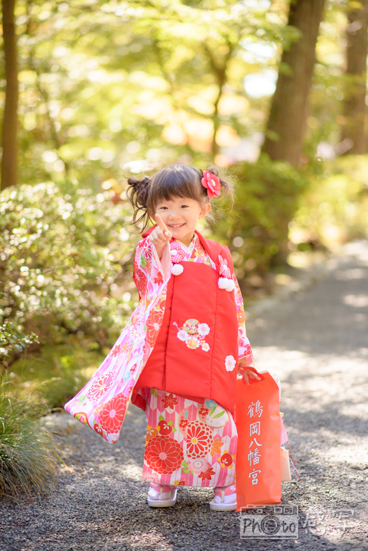 鶴岡八幡宮　七五三　出張撮影　３歳　女の子