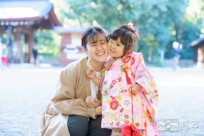 七五三　３歳　女の子　出張撮影　家族写真