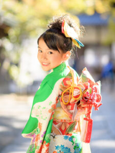 七五三　７歳女の子　出張撮影