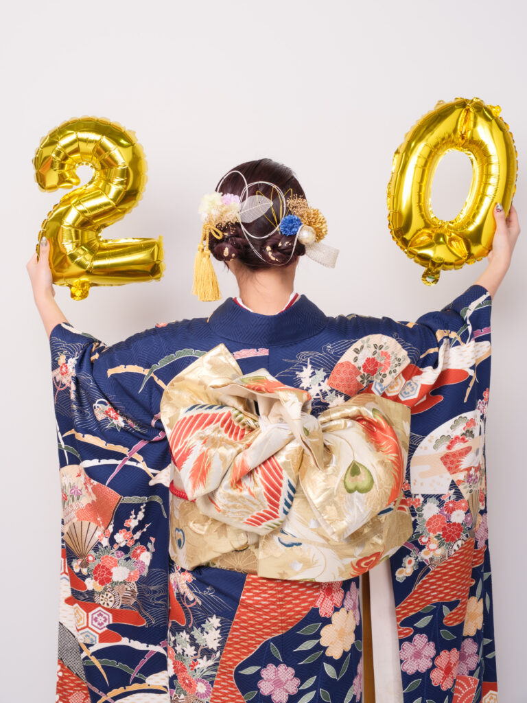 成人式　セルフフォト　二十歳の集い　写真