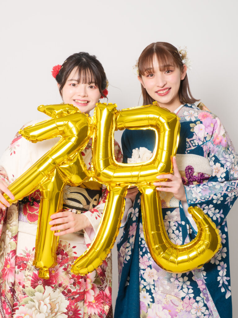 成人式　セルフフォト　二十歳の集い　写真