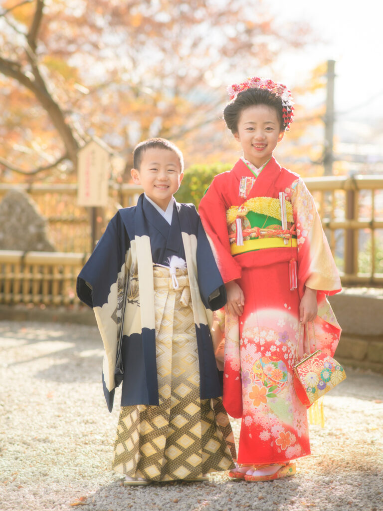 お姉ちゃん７歳　弟５歳の七五三　出張撮影