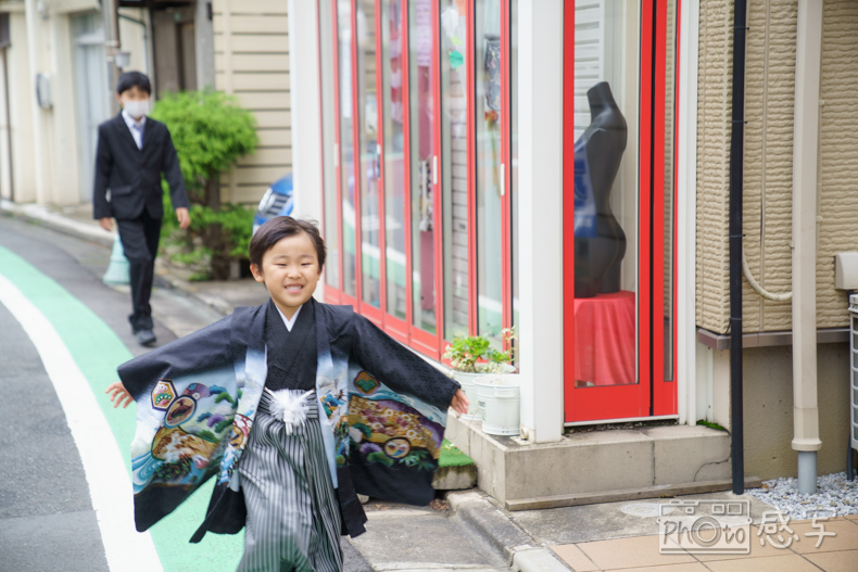 八雲氷川神社　七五三　男の子　5歳