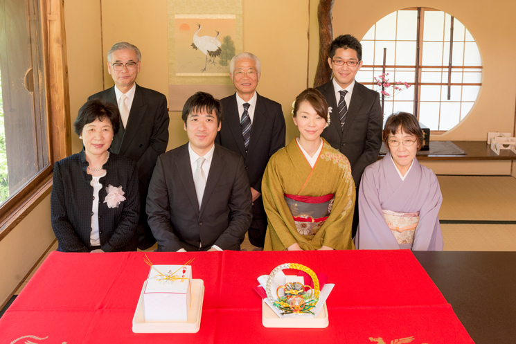 結納式の出張写真撮影　壺中庵