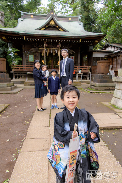 八雲氷川神社 七五三 出張撮影 家族写真