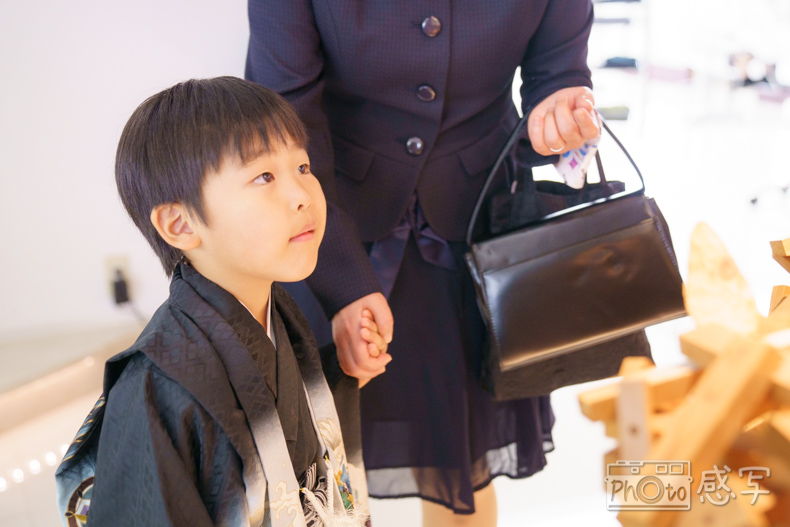 八雲氷川神社　七五三　男の子　５歳　着付け