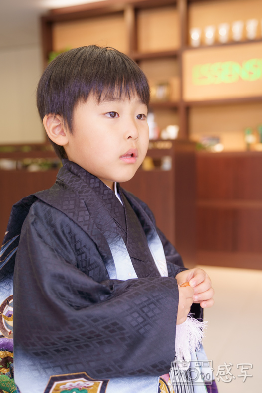 八雲氷川神社　七五三　男の子　５歳　着付け