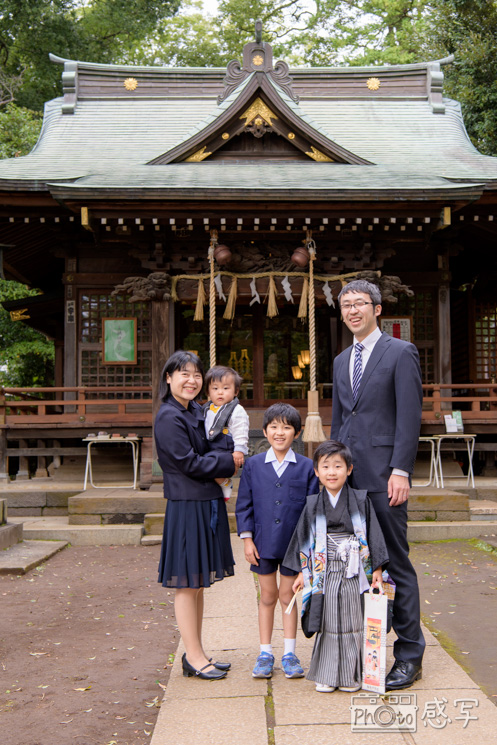 八雲氷川神社 七五三 出張撮影 家族写真