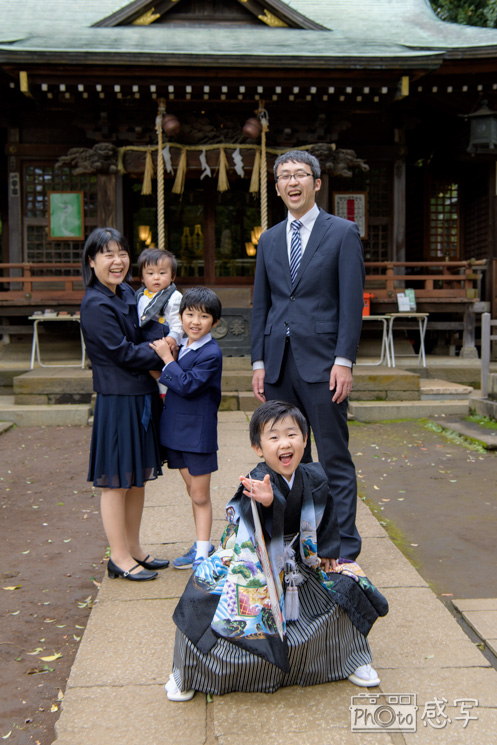 八雲氷川神社 七五三 出張撮影 家族写真
