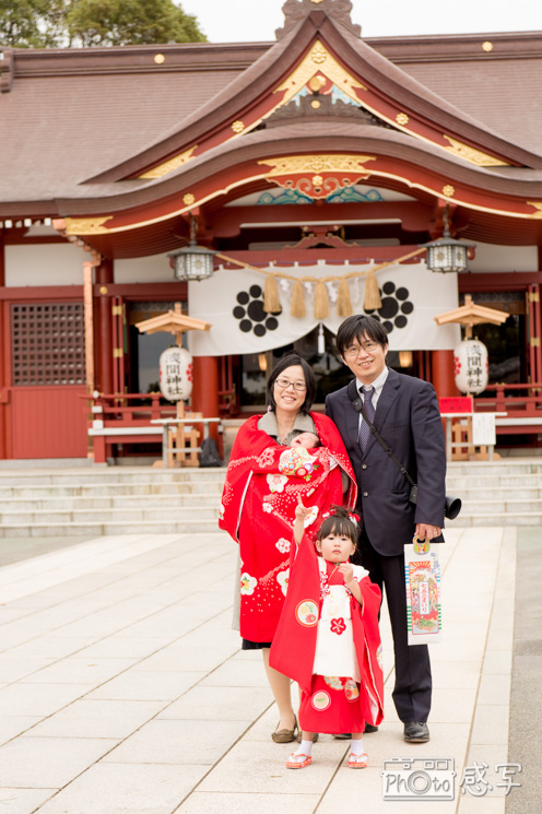 初お宮参りの写真　稲毛浅間神社　出張撮影　７５３　写真４
