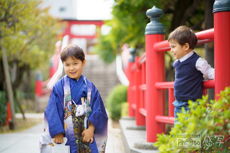 亀戸天神　七五三　5歳　男の子
