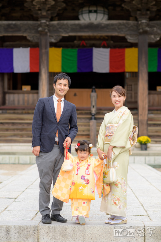 村松山　虚空蔵堂　七五三　出張撮影　家族写真　