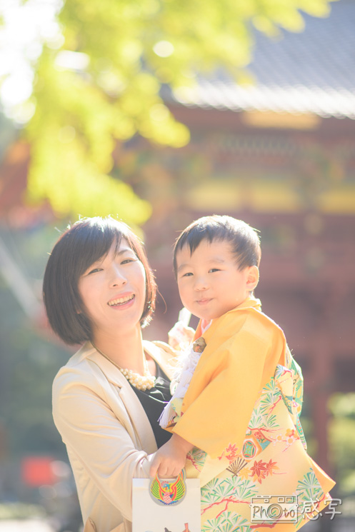 根津神社　七五三　出張撮影　ファミリーフォト８