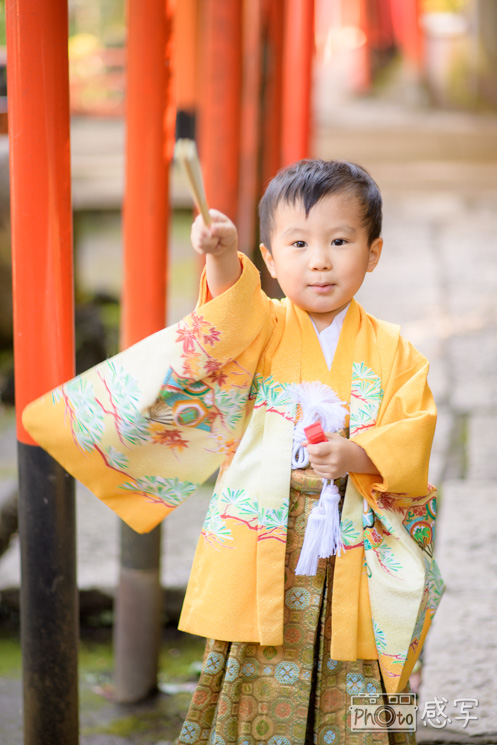 根津神社　七五三　出張撮影　ファミリーフォト７
