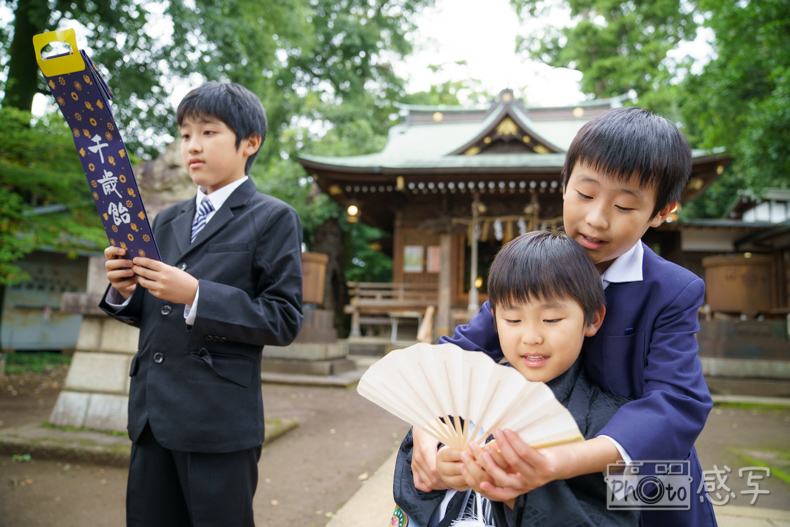 八雲氷川神社　七五三　5歳　男の子