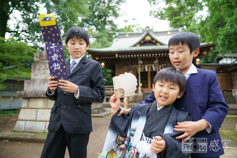 八雲氷川神社　七五三　5歳　男の子