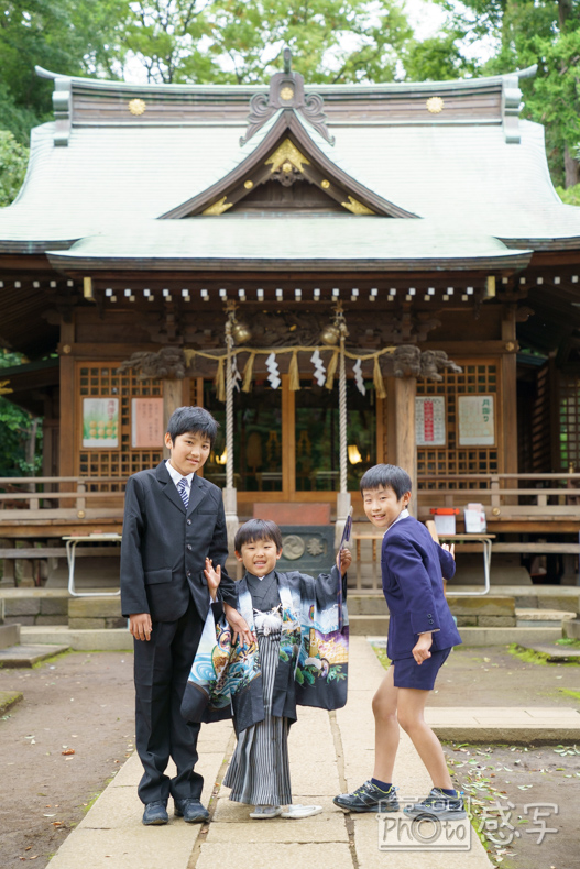 八雲氷川神社　七五三　5歳　男の子