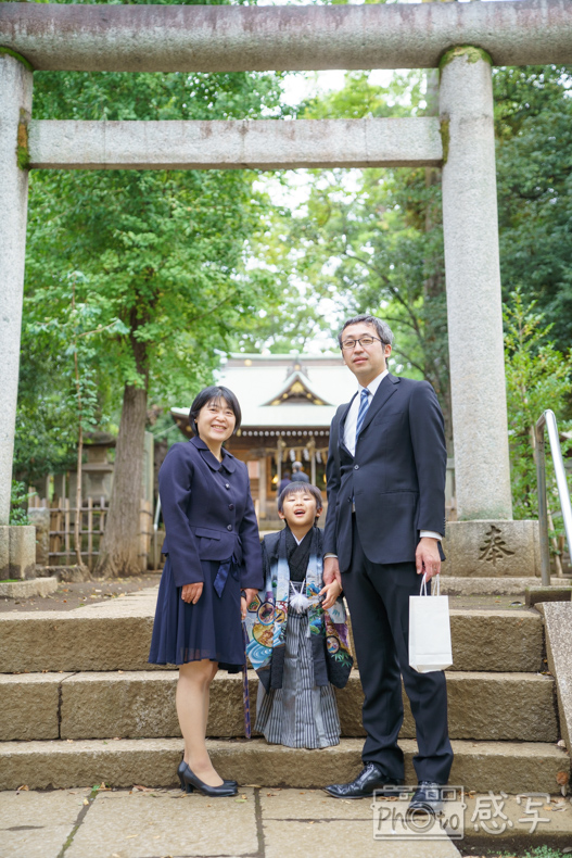 八雲氷川神社　七五三　5歳　男の子