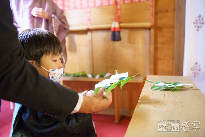 八雲氷川神社　七五三　５歳　男の子　家族写真　ファミリーフォト