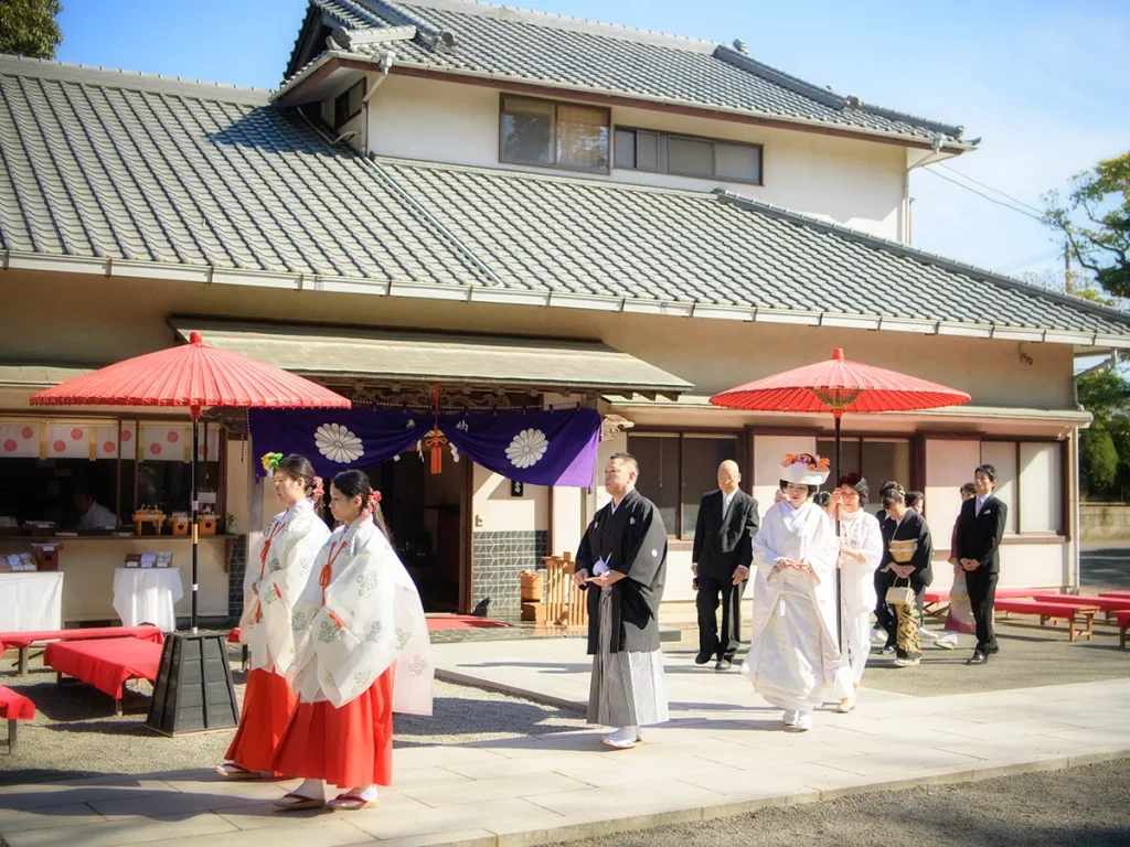 六所神社 神前結婚式 参進の儀