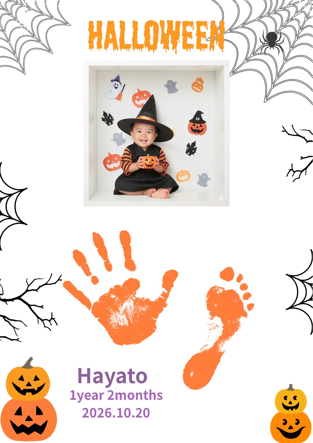 ハロウィン フォト撮影会 手形足形も取れる